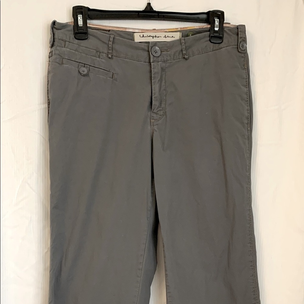 Christopher Blue khaki pants with back pockets
